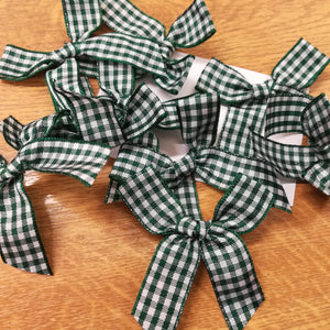 Trimmings Ribbon 1.5cm Gingham Bows