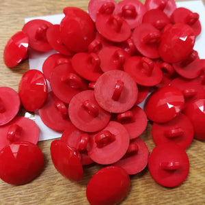 Buttons Plastic Round Shank 16mm (1.6cm) Faceted
