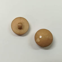 Buttons Plastic Round Shank 14mm (1.4cm) Faceted - Beige