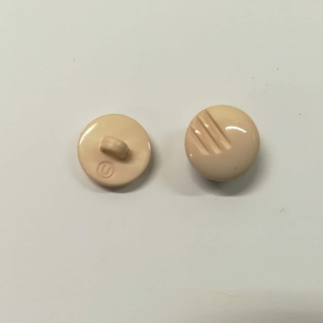 Buttons Plastic Round Shank 11mm (1.1cm) Beige