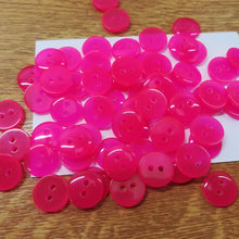 Buttons Plastic Round 2 hole 11mm (1.1cm) Neon shades