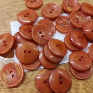 Buttons Plastic Round 2 hole 20mm (2cm) Autumn shades