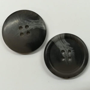 Buttons Plastic Round 4 hole 25mm (2.5cm) Tailoring Suiting Menswear Dark grey