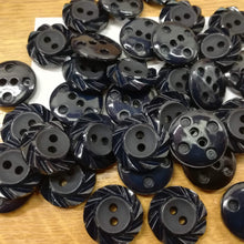 Buttons Plastic Round 2 hole 17mm (1.7cm) Navy