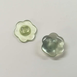 Buttons Plastic Flower Shank 15mm (1.5cm) Mint