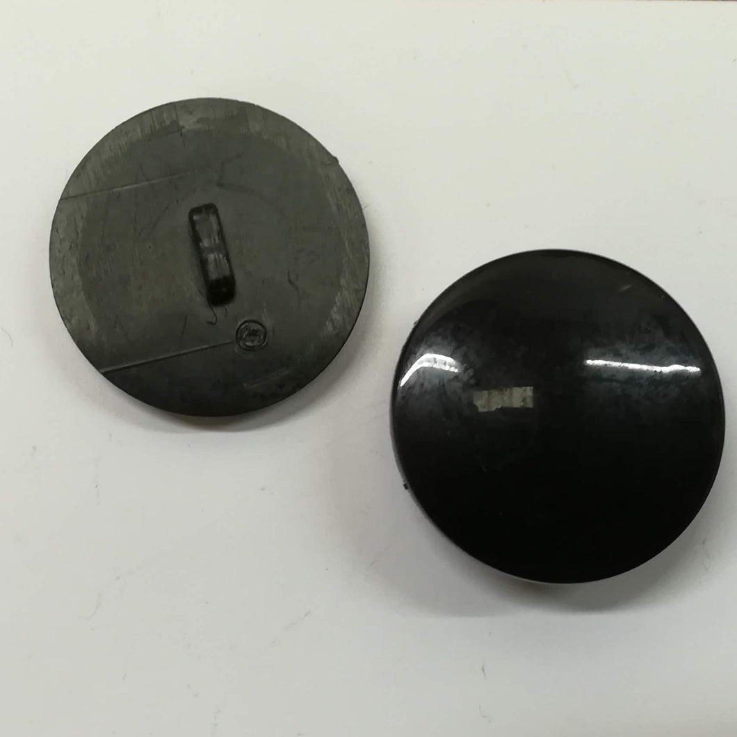 Buttons Plastic Round Shank 22mm (2.2cm) Black