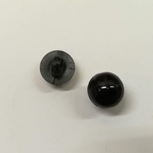 Buttons Plastic Round Shank 10mm (1cm) Black Dome