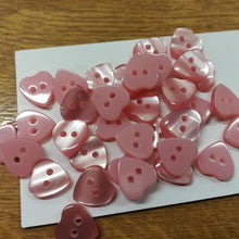 Buttons Plastic Round 2 hole Heart 11mm (1.1cm) Shine Stripe