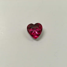Buttons Sparkle Bling Heart 11mm (1.1cm) Fuschia