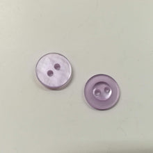 Buttons Plastic Round 2 hole Domed 11mm (1.1cm) Lilac
