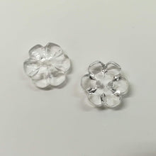 Buttons Clear 2 Hole Flower 15mm