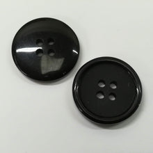 Buttons Plastic Round 4 hole 23mm Black Matt