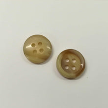Buttons Plastic Round 4 hole 14mm (1.4cm) beige marl