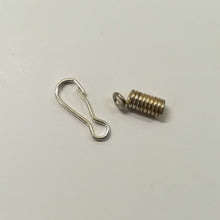 Haberdashery Findings Necklace Coil Spring Ends / Hooks Silver