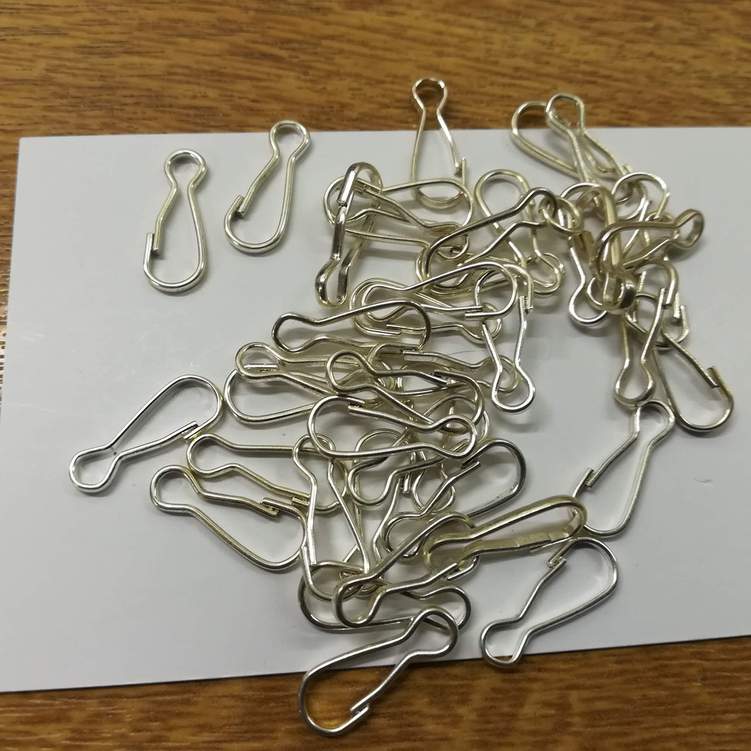 Haberdashery Findings Necklace Coil Spring Ends / Hooks Silver