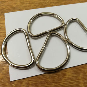 Haberdashery Brass / Nickel Metal D Rings