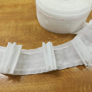 Curtain Making Header Ruffle Tape 3" wide (7.5cm) 3 Pleat