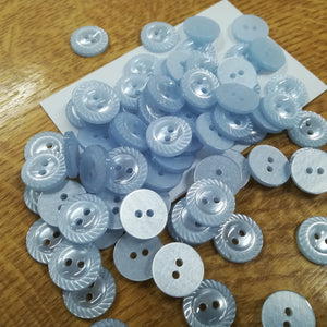 Buttons Plastic Round Crimp Edge Border 14mm (1.4cm)
