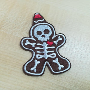 Motif Patch Christmas Gingerbread Skeleton