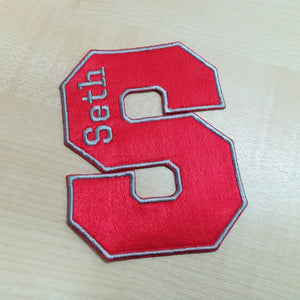 Motif Patch Personalised Name Font 01 Varsity Letters & Numbers