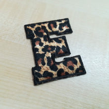 Motif Patch Varsity Letters & Numbers Crushed Velvet Leopard Print