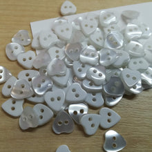 Buttons Plastic Round 2 hole Heart 11mm (1.1cm) Shine Stripe