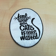 Motif Patch Large Time Spent with Cats Typography