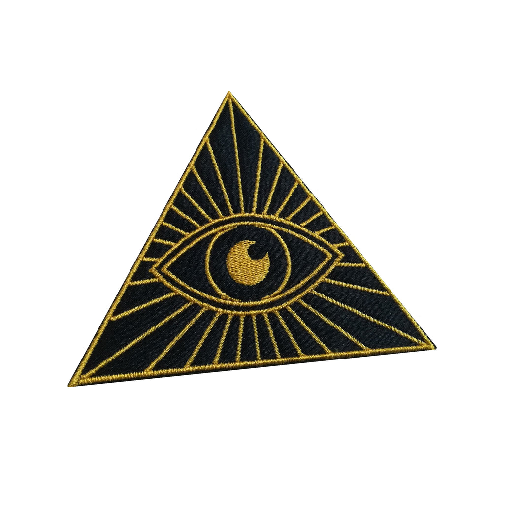 Motif Patch Esoteric Illuminate All Seeing Eye Pyramid
