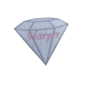 Motif Patch Personalised Name Text Shimmer Diamond