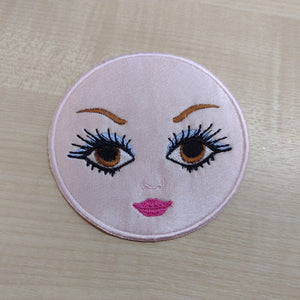 Motif Patch Toy Making Doll Round Face Luna