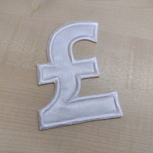 Motif Patch Sterling UK £ Pound Sign Logo