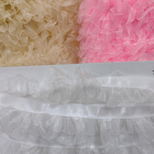 Lace Frilled 5cm wide Ribbon & Organza Double Ruffle