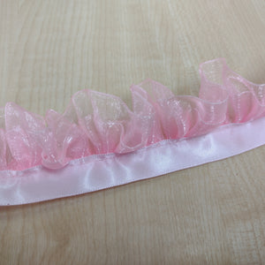 Lace Frilled 5cm wide Ribbon & Organza Double Ruffle