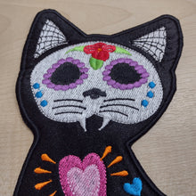 Motif Patch Large Day of the Dead Style Cat