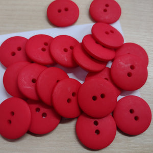 Buttons Plastic Round 2 hole Plain Matt 20mm (2cm)