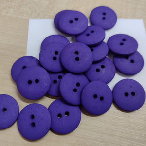 Buttons Plastic Round 2 hole Plain Matt 20mm (2cm)
