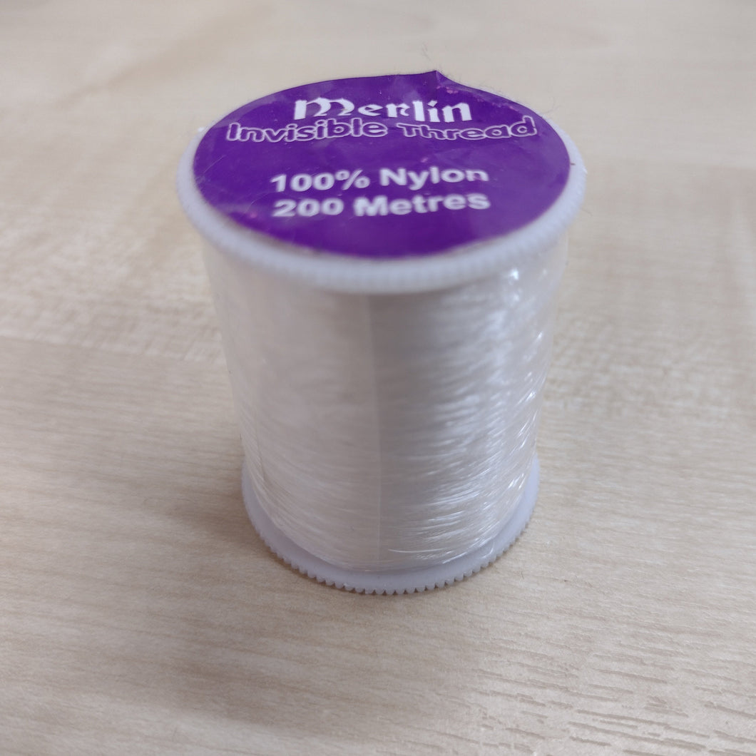 Merlin Invisible Thread 100% Nylon 200m Clear