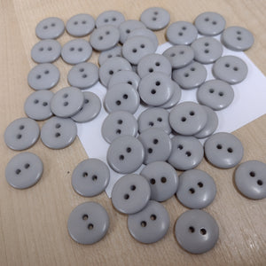 Buttons Plastic Round 2 hole Plain Matt 15mm (1.5cm)
