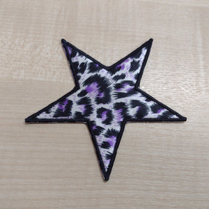 Motif Patch Leopard print Fabric Star Stars