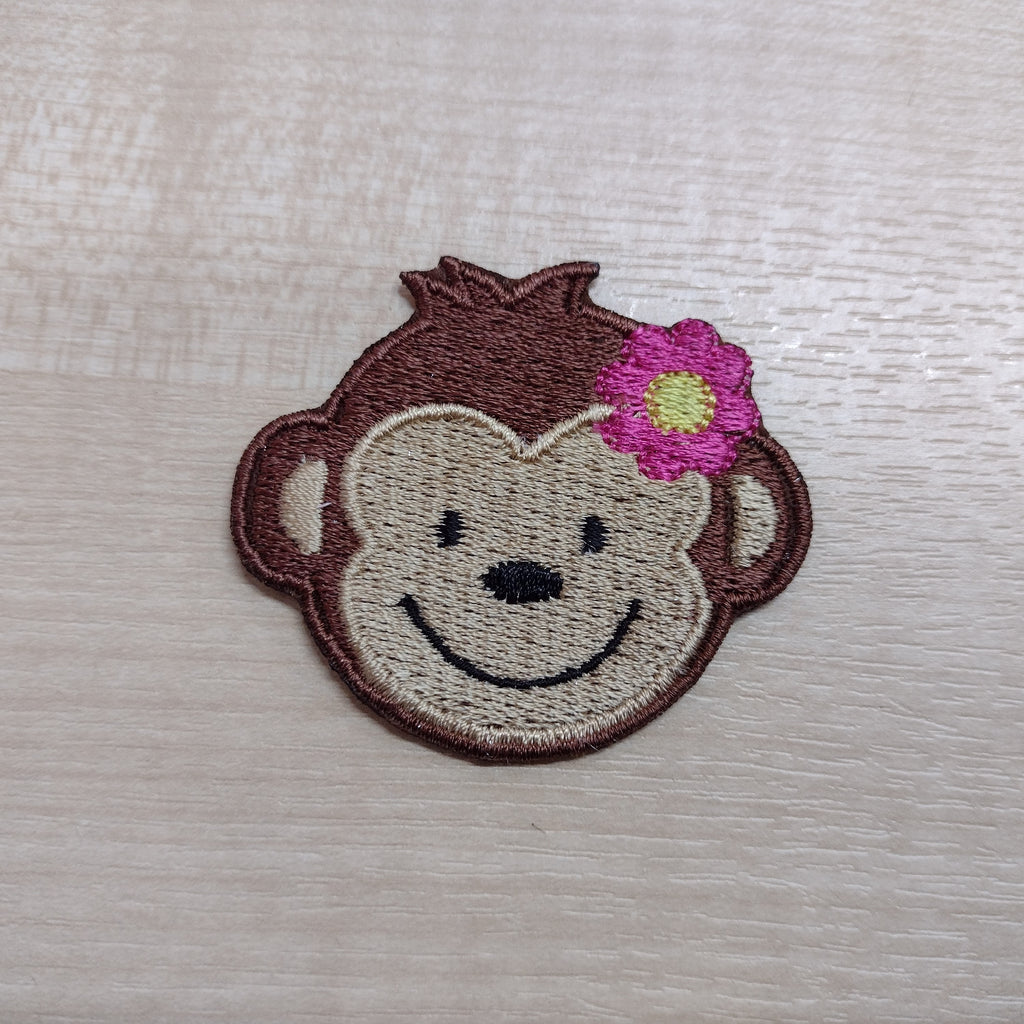 George Monkey Patch Motif Patch MINI Stitched Flower Monkey – malenas patches