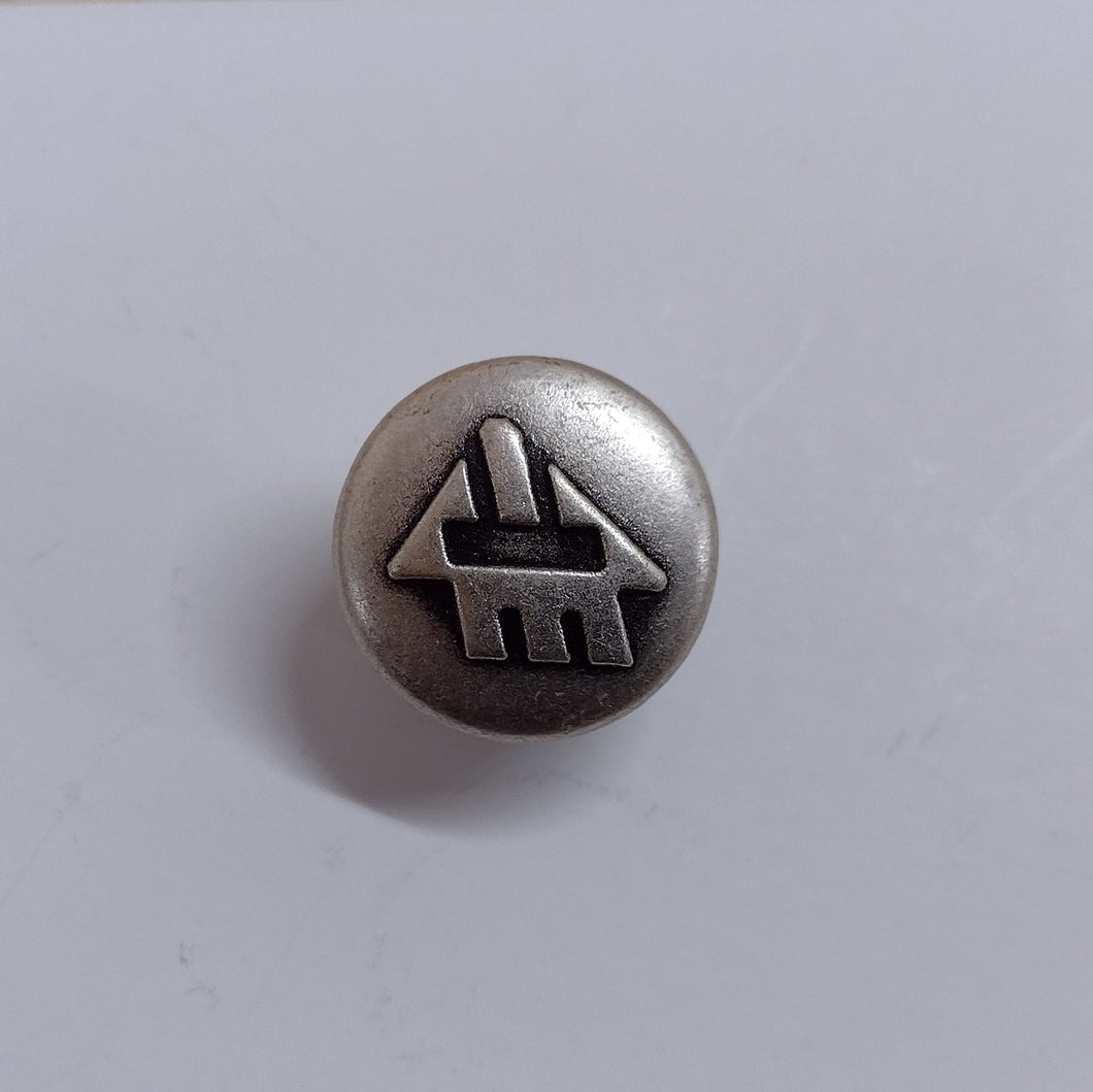 Buttons Round Metal Shank 15mm (1.5cm) Tribal arrow