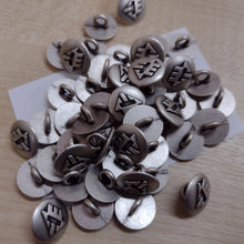 Buttons Round Metal Shank 15mm (1.5cm) Tribal arrow