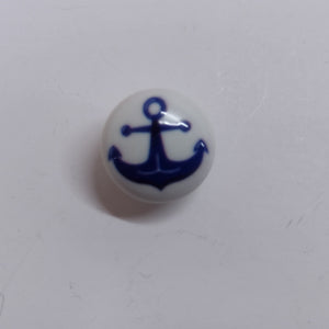 Buttons 15mm Round Shank Picture Design Anchor