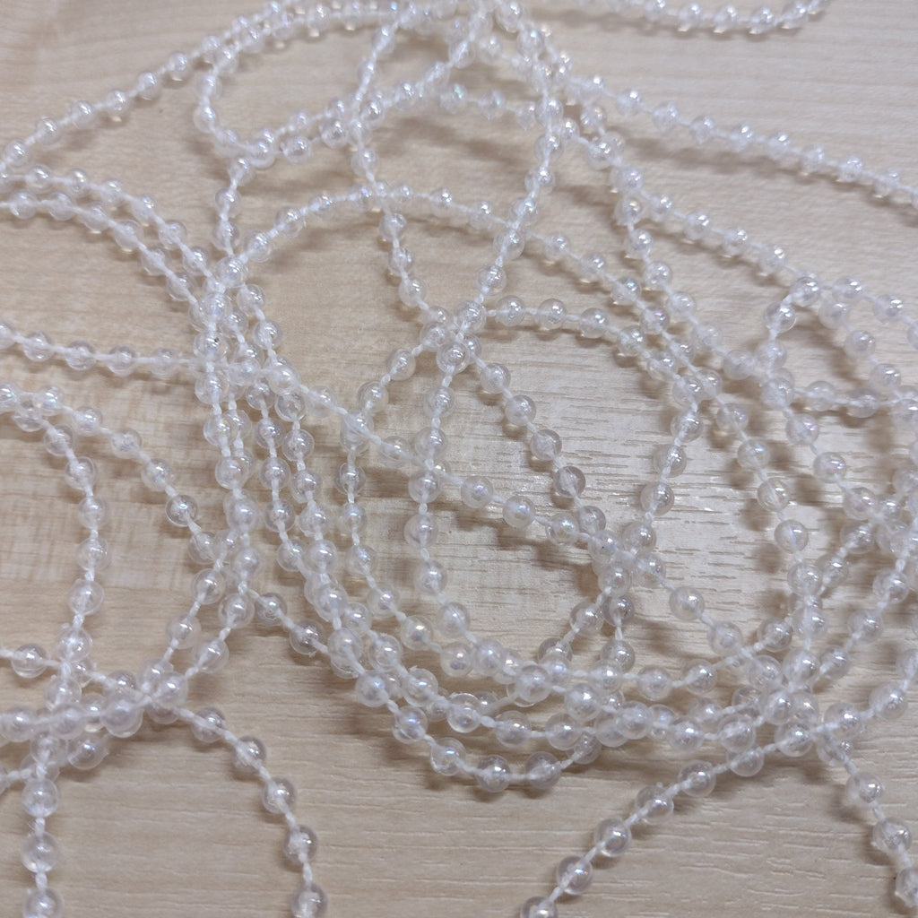Plastic Pearl Bead String 4mm / 6mm / 8mm wide – malenas patches