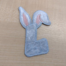 Motif Patch Font 21 Cute Plush Velvet Bunny Rabbit Ears Letters
