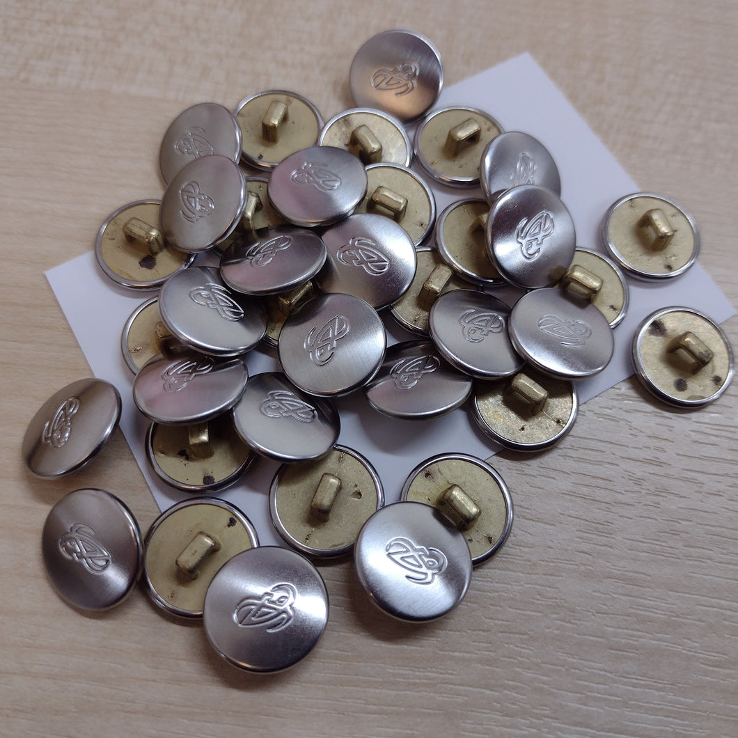 Buttons Round Metal Shank Blazer Style Patterned 15mm / 22mm (1.5cm / 2.2cm)