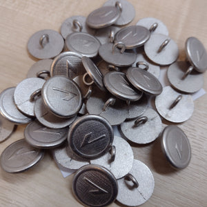 Buttons Round Metal Shank 20mm (2cm) Tick V design