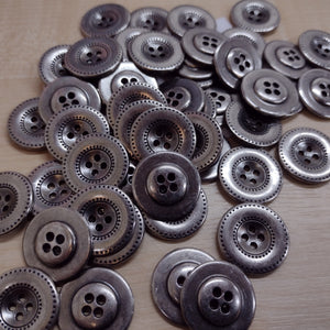 Buttons Round Metal 4 Hole 23mm (2.3cm) Denim Style