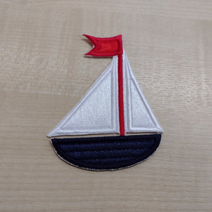 Motif Patch Cute Nautical Sailing Boat