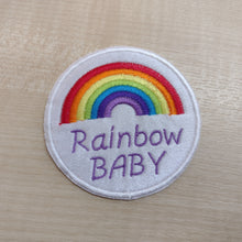 Motif Patch Personalised Name Text Round Rainbow